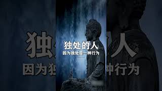 享受独处的人都是高人!#修心 #修行 #独处是一个人最好的修行 #佛法 #佛教 #fyp #tiktok