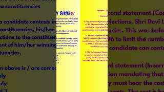 Can a candidate contest in one LoK Sabha from 3 constituencies? #upscpyq #upsc #parliament #shorts