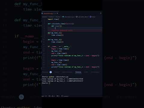 Decorators in python #shorts #python #tips #code #dev