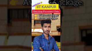 IIT KANPUR PLACEMENT 2024-25 🔥 || HIGHEST PACKAGE 🤑 || AVERAGE PACKAGE 😳 #shorts