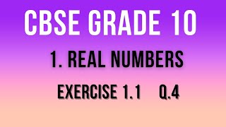 Class 10 Maths Chapter 1 | NCERT | CBSE |  Real Numbers | Exercise 1.1 Question 4