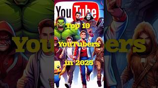 Top 10 Most-Subscribed YouTube Channels in 2025   #YouTube #Top10 #MostSubscribed #MrBeast #TSeries