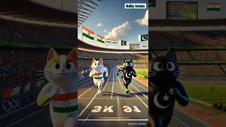 India vs Pakistan Cat 😺 Battle – Who’s the Real Champion? #Short #ai #aistory #aiart