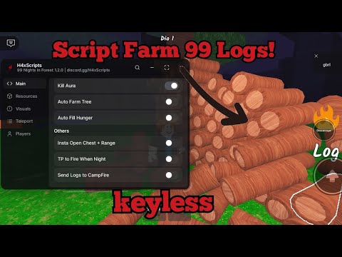 [🦌] 99 Nights In The Forest Script Auto Farm Logs, Auto Food, Kill Aura (keyless)