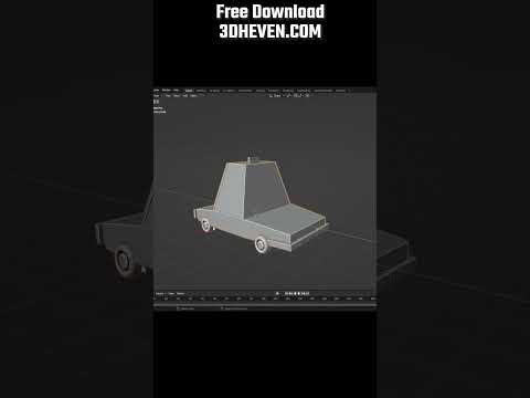 Low Poly Cartoon Taxi! | Free Download | @3DHEVEN