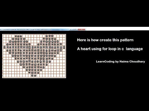 Heart pattern with explanation in c programming language | Naima Choudhary
