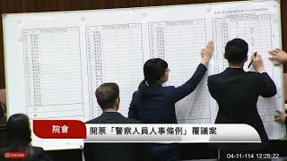 《停砍警.消退休金案》覆議未通過！