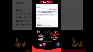 Geeksforgeeks: Find Key Pairs In Array #shorts #programming