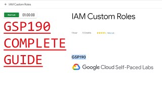 IAM Custom Roles [GSP190]