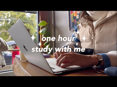 One hour study with me at a coffee shop, chill lofi music