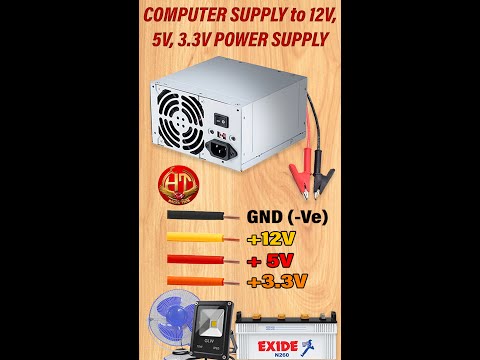COMPUTER POWER SUPPLY to 12V / 5V / 3.3V DC SUPPLY and BATTERY CHARGER | #ATX #ComputerPowerSupply