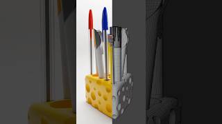 Simple cheese pen holder - on Cults 3D by Coloramp  #3d #cults3d #blender3d #3dmodeling #3dprinting