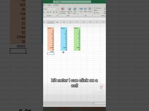 Excel Tips - Auto Sum
