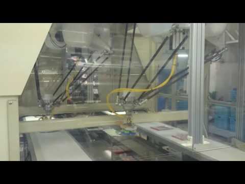 YASKAWA delta robot pick & place, Aluminum pouch