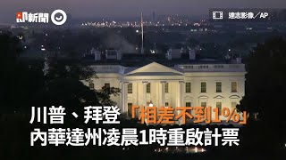 #美國總統大選即新聞 川普、拜登「相差不到1％」 內華達州凌晨1時重啟計票｜美國｜總統｜選舉｜看新聞