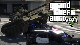 俠盜獵車手 5 - T55A 戰車對抗現代坦克被虐爆...