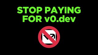 STOP paying for V0.dev - Use This instead