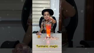 The turmeric  magic ✨️ #scienceandfun #trendingshorts #experimentathome  #explore #trendwinner #baby