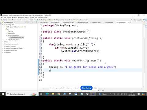 "How to Write a Java Program to Find Even-Length Words"
