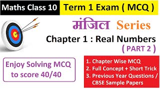 Class 10 Maths Chapter 1 Solved MCQ  for Term 1 Exam | Most Important MCQ for Term 1 | Score 40/40