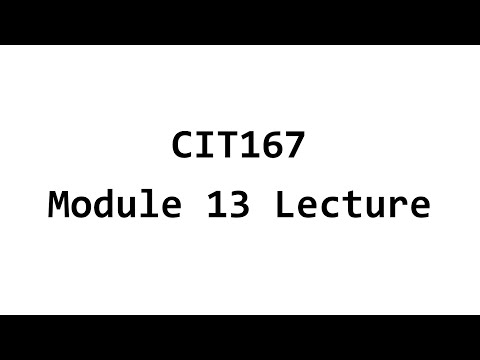 CIT167_Module13