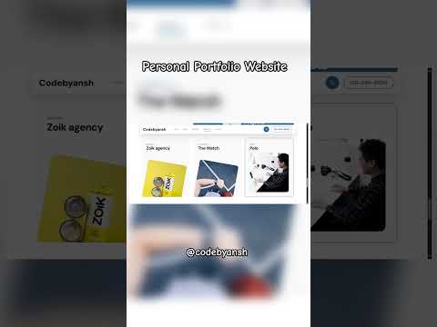 Personal Portfolio Website | Portfolio Website | Codebyansh | #shorts #csstips  #codebyansh