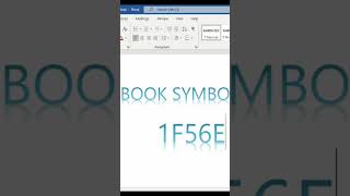 MAKE A BOOK SYMBOL WITH CODING ON MS WORD #uidesignlearning #uigradient #cleanui #uiinspiration