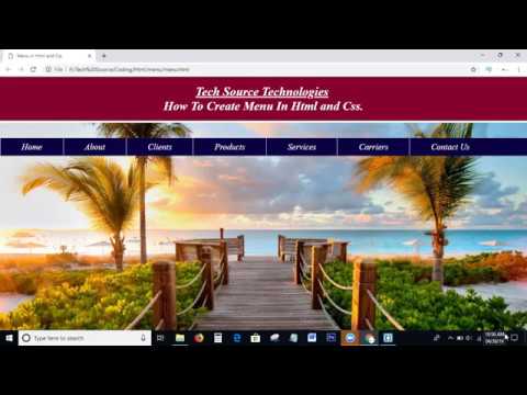 Menu in Html and Css | Html and Css Menu | Menu
