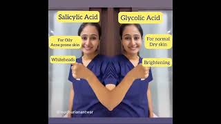 Salicylic acid Vs Glycolic Acid| how to use glycolic acid cream 6#salicylicacid blackheads