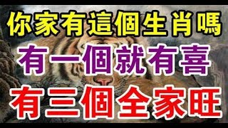 你家有這個生肖嗎~有一個就有喜，有三個全家旺，那麼家裡面有哪些生肖那是可以財氣旺全家，要是有他們的話，那麼全家都可以發財咯｜生肖命理