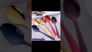 Colors Tea Spoons Stainless Steel Coffee Spoon High Quality Dessert Cake Fruit Spoons  #spoon