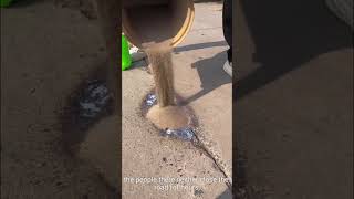 🚧😲 China’s Secret Road Repair! Just a Spray & Done? 🛣️✨#trending #chinaroad #shorts