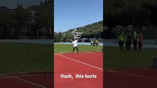 Javelin throw fail 標槍投擲失敗 #竹中 #hchs