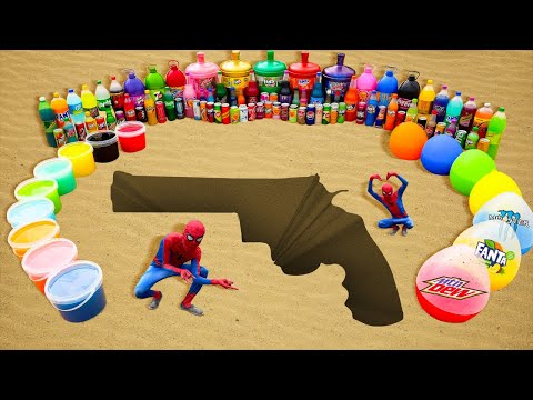 How to Make Colt Anaconda with Cement & Orbeez, Balloons Fanta, Big Mirinda, Coca Cola vs Mentos