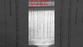llb 5 years program Part I paper 5 philosophy of law #llb #law #5years #bzu #parti #pastpaper #imp