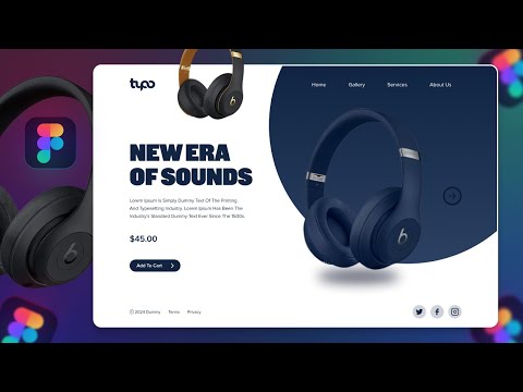 Headphones Website in Figma (Design + Prototype)