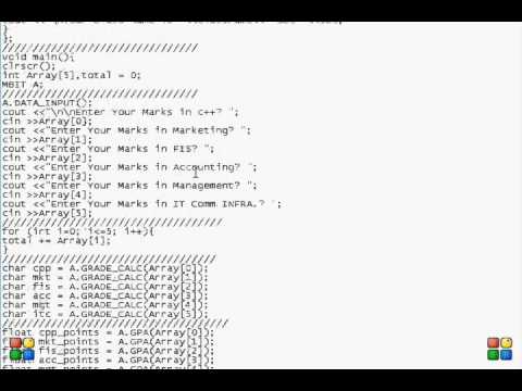 GPA Calculator Program in C++, array