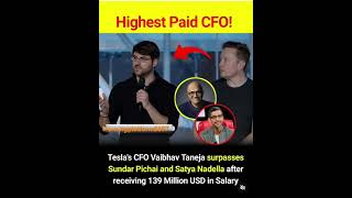 Vaibhav Taneja, Tesla's CFO, earned $139.5 million in 2024, making him the highest-paid CFO and.....