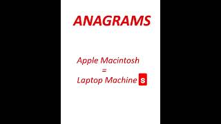 Anagrams #anagrams