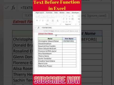 TextBefore Function in Excel #youtubeshorts #shortsfeed #exceltips #excelshortcuts #excelshortcuts