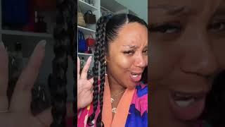 Today’s Episode of trying new styles #curlyhair #hairstyles #blackwoman #naturalhair #newstyle