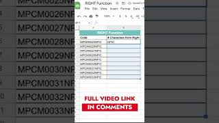 RIGHT Formula in Google Sheets | Extract text from right in Google Sheets | google Sheets
