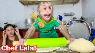 Lala shows off her baking skills making Mom surprised!