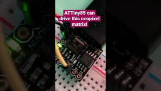 ATTiny85 can drive this neopixel  8x8 matrix!