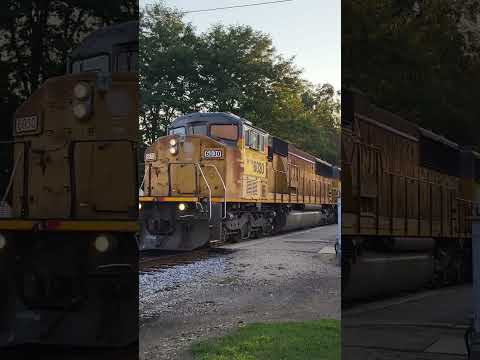 WAMX 6030 and 6031 hauling mixed freight through milton WI. 7/29/25 #railfan #trainspotting
