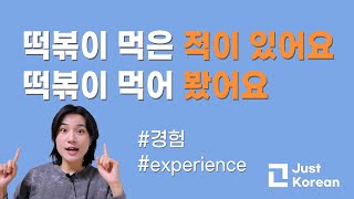 Korean Grammar 한국어 문법  : # experience  은/ㄴ 적이 있다 VS 아/어 봤다