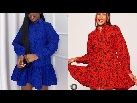 How To Cut And Sew A Shirt Dress With Gathers.#diy #sewingtutorial