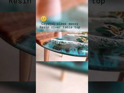 "Exquisite Crystal Clear Epoxy Resin River Table: A Masterpiece for Your Space"
