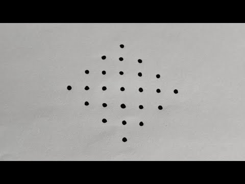 7×1 straight line dots rangoli  || 7 చుక్కలు సరి చుక్క 1 వచ్చే వరకు