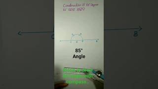 how to draw 85° angle with compass#shorts#viralshorts #ytshorts#trendingshorts#rb knowledge explore